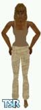 Sims 1 — Hillary by Kerryann — Hillary is wearing a two tone beige pants, with matching top and shoes. Dark skin only and