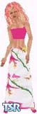 Sims 1 — Rosln by Kerryann — Rosln is wearing a nice summer outfit that has a long white, pink, yellow and green floral