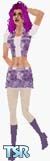 Sims 1 — Anjana by Kerryann — Anjana is wearing a nice casual summer outfit that has a 2 tone purple and white pattern