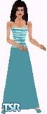 Sims 1 — Pippa by Kerryann — Pippa is wearing a aqua and white striped top, with matching aqua skirt and shoes. Available
