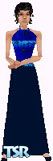 Sims 1 — Rae by Kerryann — Rae is wearing a nice evening outfit that has a three tone blue pattern top, with matching
