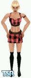 Sims 1 — Plaid Goth by Aaron Lattin — This skin was inspired by someone I know. This skin features a plaid skirt with a