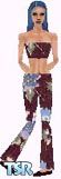 Sims 1 — Yasmine by Kerryann — Yasmine is wearing a nice summer outfit that has a maroon, blue and green floral pants and