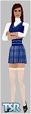 Sims 1 — BZ Heather by BZsim — A school uniform or a preppy outfit, modelled by Heather. Comes in all three skin tones,