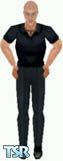 Sims 1 — Theron by Theron — This is a custom skin of myself, and includes the head, meshes, regular outfit, pajamas, a