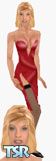 Sims 1 — Angela by Wulfy — A red dress. B004 body mesh. Comes with Wulfy's Sim Shop model, Angela.