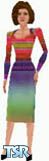 Sims 1 — Rainbow Outfit by Krisi — As winter draws in, bring a little (or a lot of) colour into your life. This ensemble