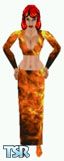 Sims 1 — FireDress by Kaingib — hot dress! looks great in the game! credit to the person who made the wallpaper i used!