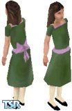 Sims 1 — Alexis by Shiva Oritiner — This little sage dress with accenting purple sash is proper for any young lady who