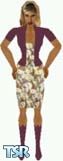 Sims 1 — Jacintha by Kerryann — Jacintha is wearing a nice purple, green and white floral dress, with purple jacket and