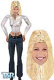 Sims 1 — Gwyneth Paltrow by IJHannah — Gwyneth is wearing a dark stone washed jeans and a long white sleeve blouse with