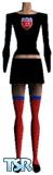 Sims 1 — Interstate 23 by Linzi B — A Black top, with an interstate 23 logo. Matching pop socks. All three skin tones,