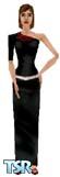 Sims 1 — Leather Goth by Randy! — This is a type of goth, But she is a calm clothed goth. With leather dress (long) and a
