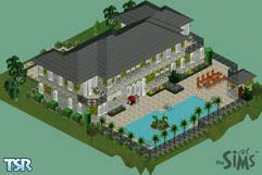 Sims 1 — Stone Ivy Mansion by White Diamonds — This is a two bedroom, each with it's own balcony, three bathroom house