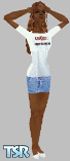 Sims 1 — Caution-Hot by Christina — This shirt says "Caution, Contents Extremely Hot." In all 3 skin tones.