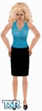 Sims 1 — Frida by Anna — Lovely Blue top with black skirt.