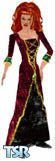 Sims 1 — Queen Olwyn by Karen L. K. — When Queen Olwyn saw Queen Halimeda's gown she quickly got a similar one for