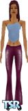 Sims 1 — Maroon Flares by Ace — A pair of maroon leather flares will make you the diva of the dance floor! 
