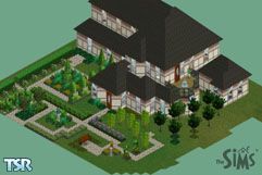 Sims 1 — Fairfield English Garden by Imoen69 — English Country Garden with a indoor pool and two bedrooms. 2 bathrooms