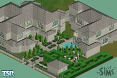 Sims 1 — White Brick Mansion by Imoen69 — A bit on the expensive side, but intriguing all the same , buy this mansion for