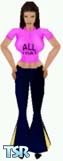 Sims 1 — All That by D Z — Pink T-shirt with "all that.." on the front "and some more" writen on the