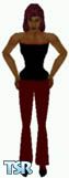 Sims 1 — Kezz179 by Kezz — Dark red pants with black top and shoes. Great for clubbing wear. Dark skin only and head not