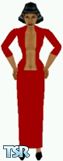 Sims 1 — Kezz91 by Kezz — Long red sexy open dress, with black slip on shoes. Great for a sexy night out. Medium skin
