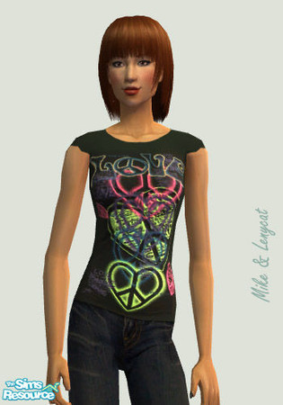 Sims 2 — Untucked Printed Tees Set 1 - AF - 3 by Mike__Lenycat — Tee from first set of our Untucked Collection. It\'s