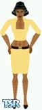 Sims 1 — Kezz110 by Kezz — Yellow top and skirt with black belt and shoes. Great for the office. Medium skin only!