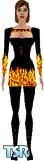 Sims 1 — Flame Mini by Derry Fashions — Your Sims can burn up the night (or day) in this sexy, hot mini. The colors are