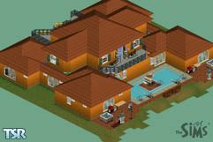 Sims 1 — Discotheque by Joe Dalton — The house includes a DJ area, Bar, toilets, buffet area, large dancefloor and a