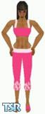 Sims 1 — Kezz49 by Kezz — Pink bra top with matching pants and shoes, Great as summer wear. Medium skin only!