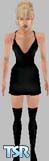 Sims 1 — Black Basic by Chemical Wench — Basic black mini dress with high heel boots. 3 tones. No head included.