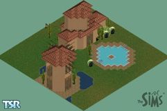 Sims 1 — Adobe by JerseyDevil — This home was made with adobe clay products. Even the floors are adobe dirt. Campsite in