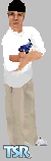 Sims 1 — Shortys by Seegoon — This skin is of a simple skater. He is wearing khaki trousers, and a white t-shirt with