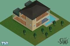 Sims 1 — Sunny house by Olga — This is a house with two floors. It is a coastline house with many windows. You can watch