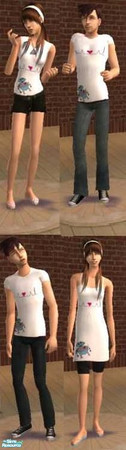 Sims 2 — My Heart Is Yours - Collection by scottyvanitylove — 4 outfits teen female & male. adult female & male.