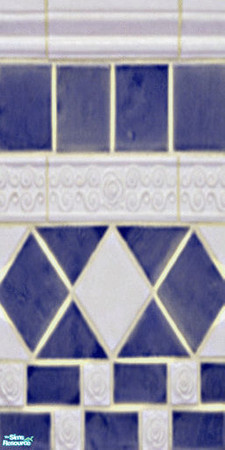 Sims 2 — KS Blue Diamond Tiled wall by mskitty — I hope you like it. Looks great in the game.