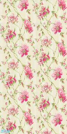 Sims 2 — Classic Flowers by Ses — Part of the English Summer Wallpaper set