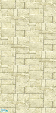 Sims 2 — Fireplace Stone Wall - Ivory by kittyispretty69 — One of a set of four versatile stone walls for your sims\'