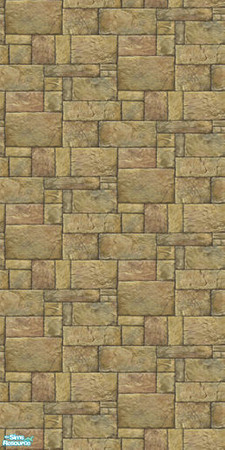 Sims 2 — Fireplace Stone Wall - Taupe by kittyispretty69 — One of a set of four versatile stone walls for your sims\'