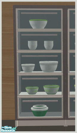 Sims 2 — Constance Kitchen - Grey - Display cabinet 2 by Elize-37sims — Decorative only.