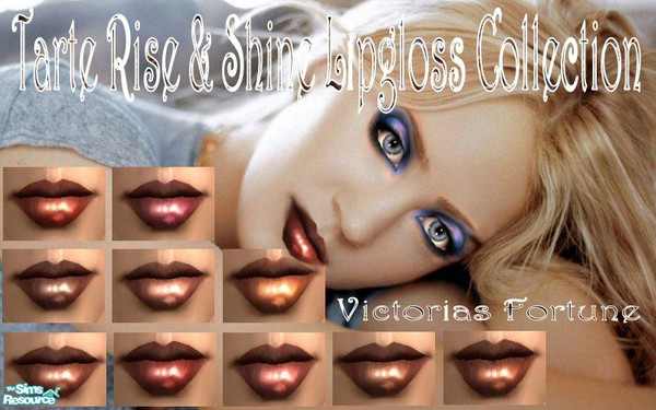 Sims 2 — VF Tarte Rise & Shine Lipgloss Collection by fortunecookie1 — Ten new pretty lipglosses for your favorite