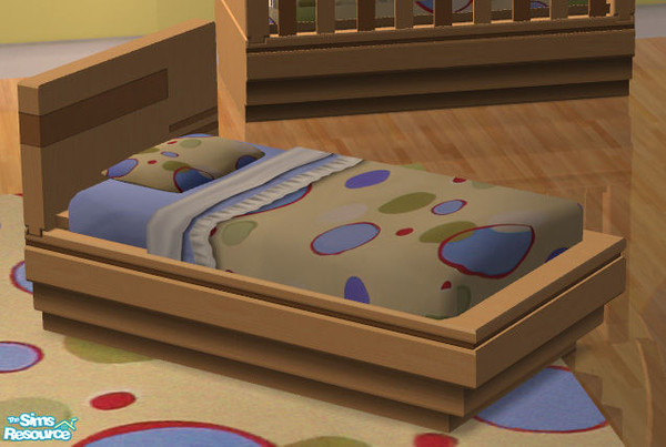 Sims 2 — Blue Geometric Nursery Recolor - Bedding by Simaddict99 — This will recolor all Maxis bedding, as well as many