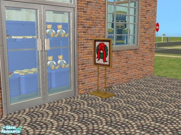 Sims 2 — Floor Sign Set 4 - Christmas by schweighsr — Tired of the same old shop signs? Well, there are plenty of new