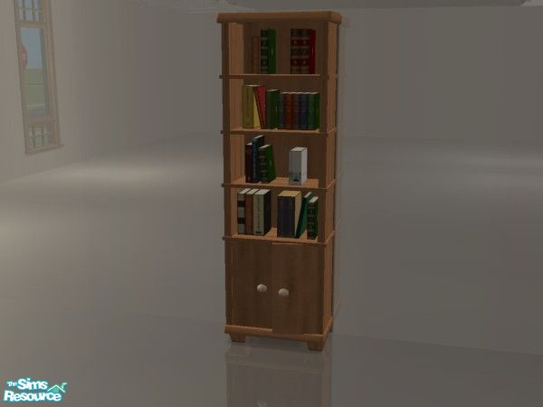 Sims 2 — Santiago Dining Bookcase - Natural Recolour by sailfindragon — Santiago Dining Bookcase in Cherry Wood Texture