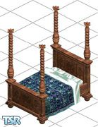Sims 1 — Blue Castle Bed by Valerhian — Lounging on a Saturday morning has never been this great. 