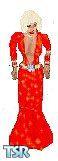 Sims 1 — Marilyn Monroe by Marleyna Kent — Long, red, and sparkly-this is the dress that Marilyn wore in Gentlemen prefer