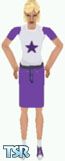 Sims 1 — Lilly by JS Clothes — This is Lilly in a nise purple and white dress