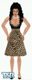 Sims 1 — LEOPARD by DivaWear — Oh, purrPURRpurr. Catty A-line dress that leaves 'em growlin' for more! Sorry, head not